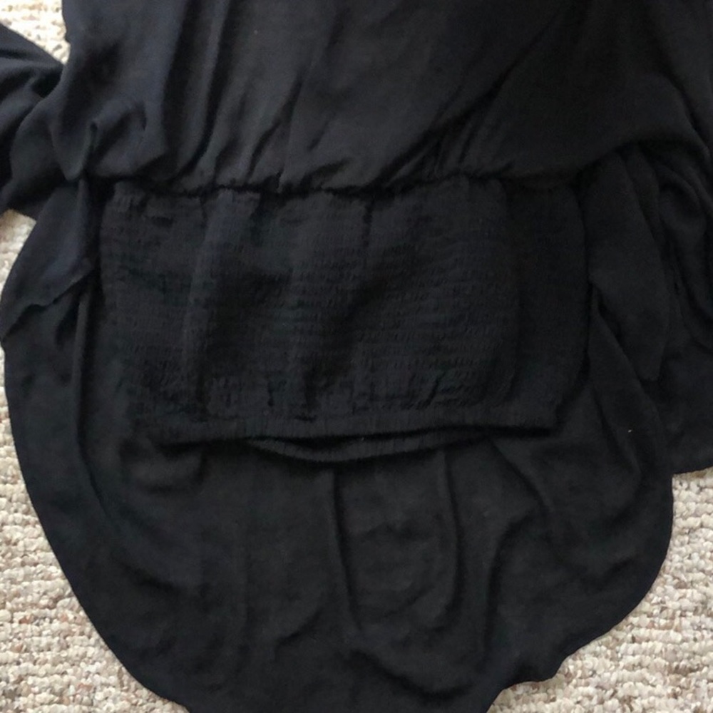 Express Chiffon Black Off-Shoulder Women's Top - Picture 5 of 7
